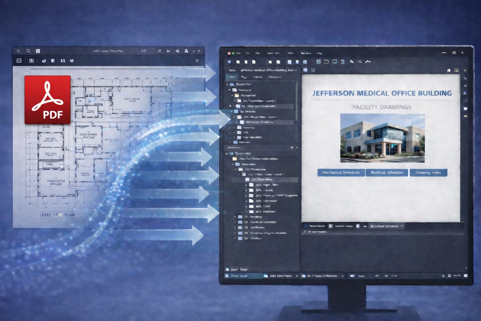 Example of viewing organized PDFs on screen